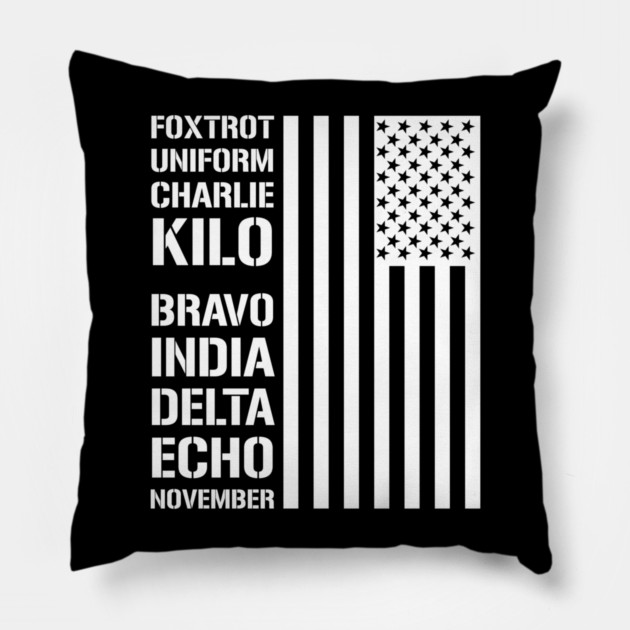 Military Phonetic Alphabet Code F*ck Biden Pillow by Silly Me Studio