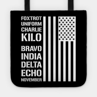 Military Phonetic Alphabet Code F*ck Biden Tote