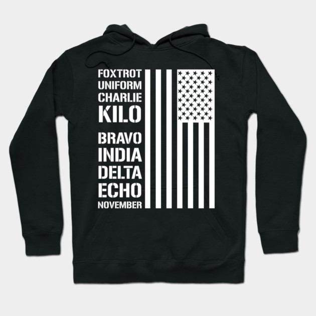 Military Phonetic Alphabet Code F*ck Biden Hoodie by Silly Me Studio