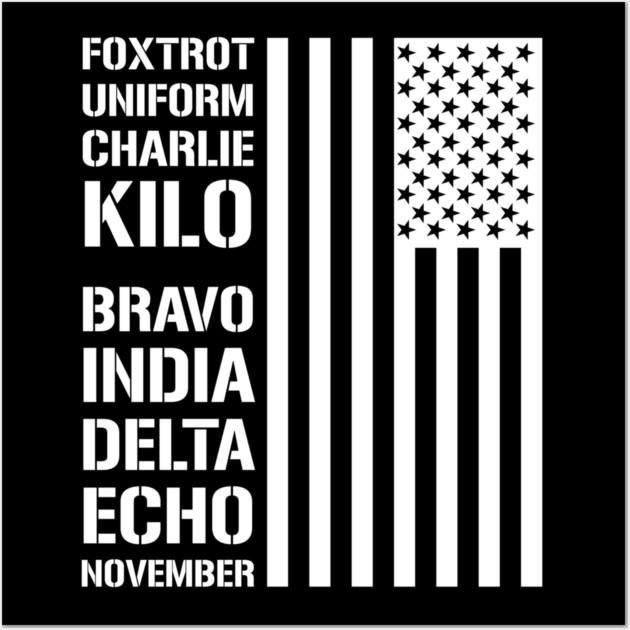 Military Phonetic Alphabet Code F*ck Biden Wall Art by Silly Me Studio