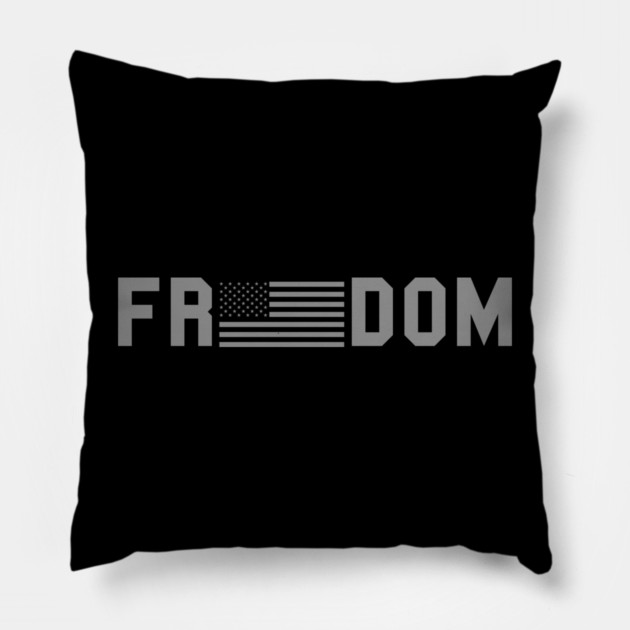 Patriotic Tactical Freedom American Flag Pillow by Silly Me Studio