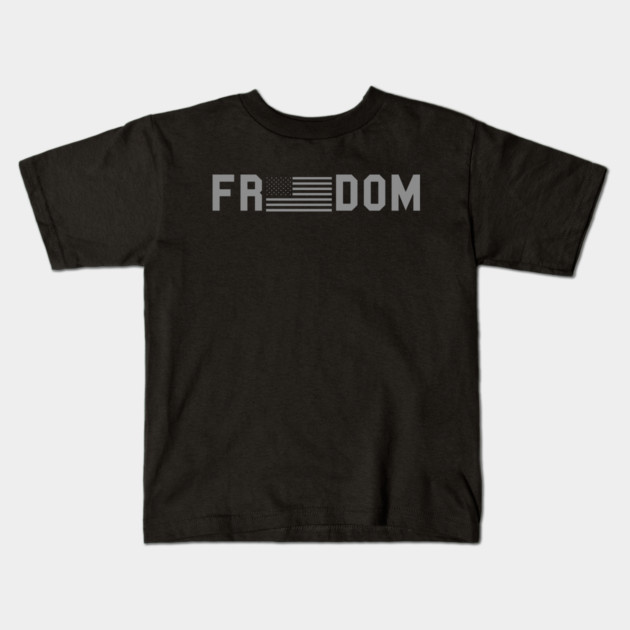 Patriotic Tactical Freedom American Flag Kids T-Shirt by Silly Me Studio