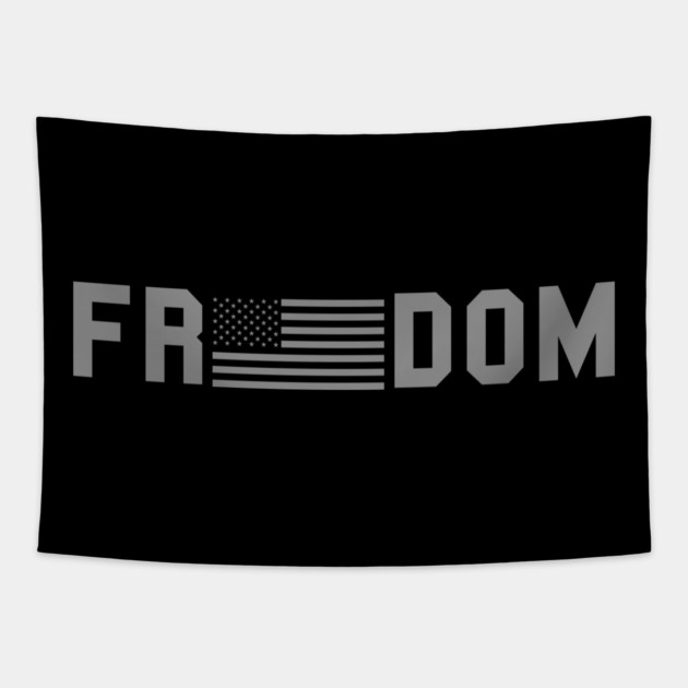 Patriotic Tactical Freedom American Flag Tapestry by Silly Me Studio