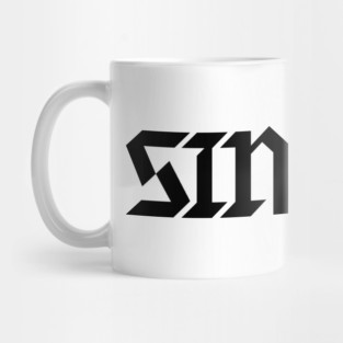 Sinner - Sinners are Winners - Evil Villain Bad Guys Typography Mug