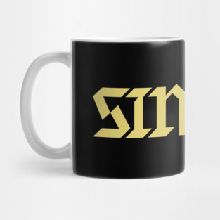 Sinner - Sinners are Winners - Evil Villain Bad Guys Typography Mug