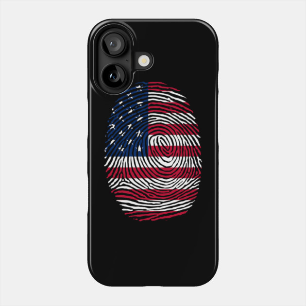 American  DNA, Patriotic, American Flag Phone Case by Silly Me Studio