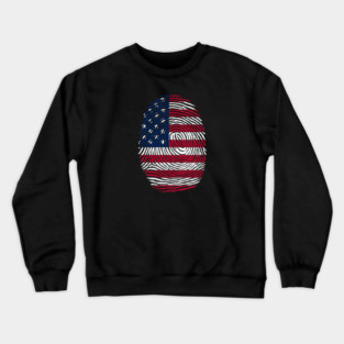 American  DNA, Patriotic, American Flag Crewneck Sweatshirt