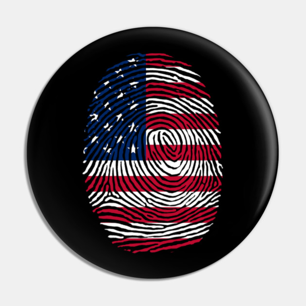 American  DNA, Patriotic, American Flag Pin by Silly Me Studio