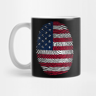 American  DNA, Patriotic, American Flag Mug