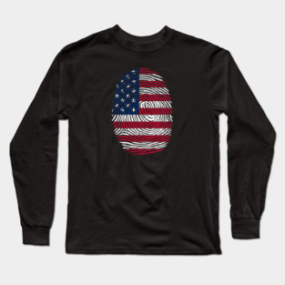 American  DNA, Patriotic, American Flag Long Sleeve T-Shirt