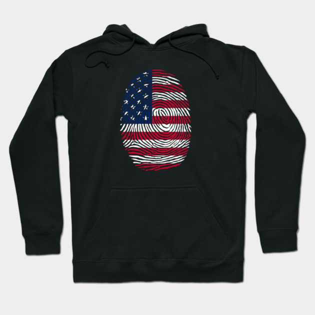 American  DNA, Patriotic, American Flag Hoodie by Silly Me Studio