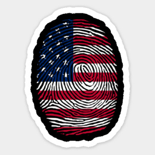 American  DNA, Patriotic, American Flag Sticker