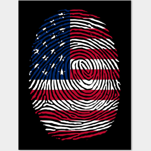 American  DNA, Patriotic, American Flag Wall Art by Silly Me Studio