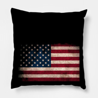 American Flag, Distressed grunge, Patriot, America Pillow