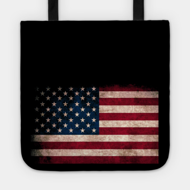 American Flag, Distressed grunge, Patriot, America Tote by Silly Me Studio