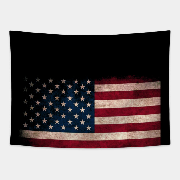 American Flag, Distressed grunge, Patriot, America Tapestry by Silly Me Studio