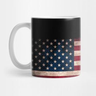 American Flag, Distressed grunge, Patriot, America Mug