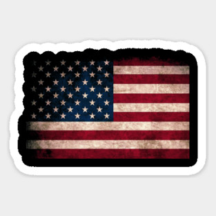 American Flag, Distressed grunge, Patriot, America Sticker