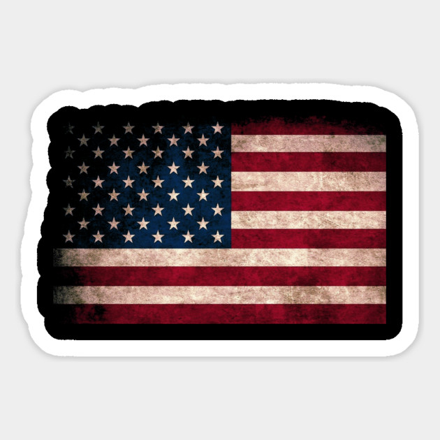 American Flag, Distressed grunge, Patriot, America Magnet by Silly Me Studio