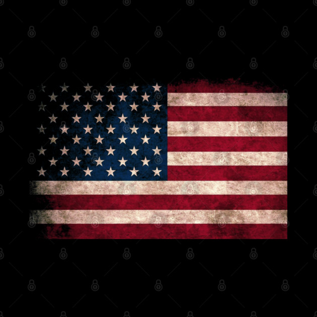 American Flag, Distressed grunge, Patriot, America by Silly Me Studio