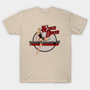 Wreck Diver Pinup T-Shirt