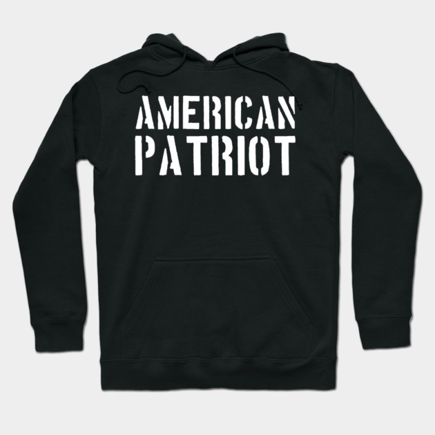 American Patriot, Patriotic, American Hoodie by Silly Me Studio