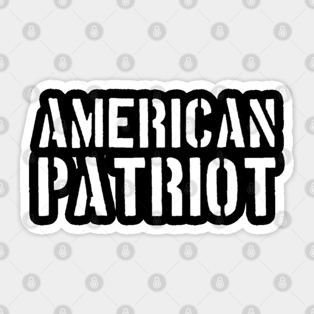American Patriot, Patriotic, American Sticker by Silly Me Studio