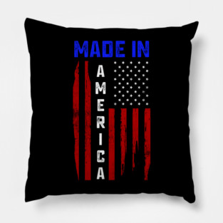 Made in America, American Flag, Patriot Pillow
