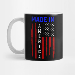 Made in America, American Flag, Patriot Mug