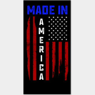 Made in America, American Flag, Patriot Posters and Art