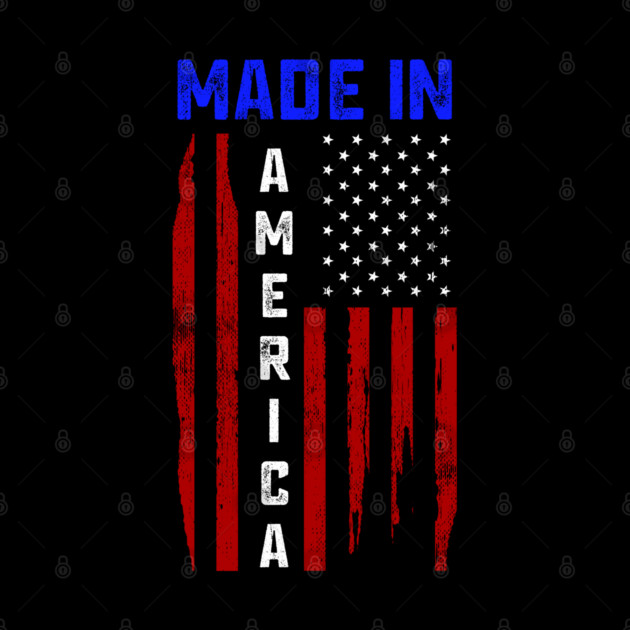 Made in America, American Flag, Patriot by Silly Me Studio