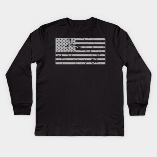 USA Flag, American, Patriot Kids Long Sleeve T-Shirt