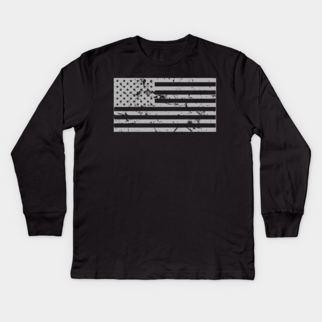 USA Flag, American, Patriot Kids Long Sleeve T-Shirt by Silly Me Studio