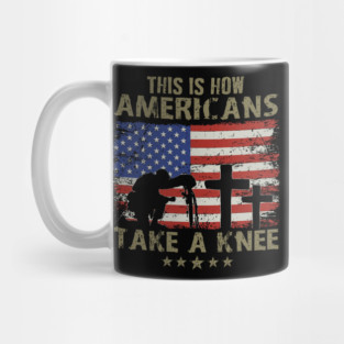 This is how Americans take a knee, Kneel for the Flag Mug