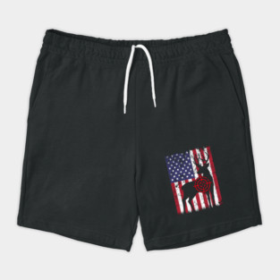 American Hunter, Deer Hunter, American Flag Shorts
