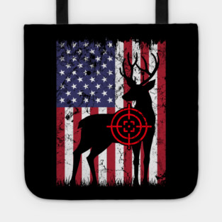 American Hunter, Deer Hunter, American Flag Tote