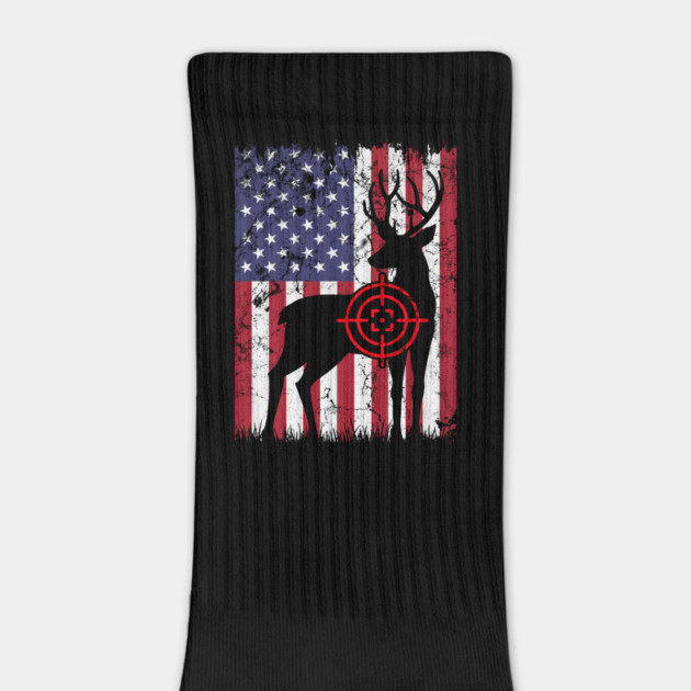 American Hunter, Deer Hunter, American Flag by Silly Me Studio