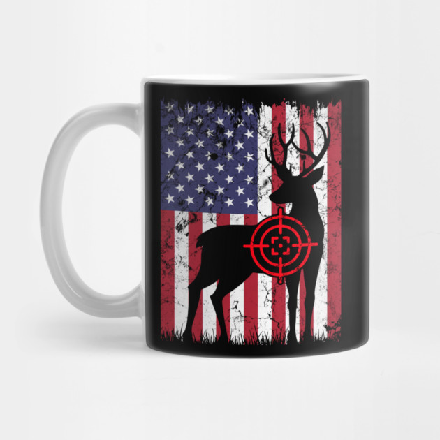 American Hunter, Deer Hunter, American Flag by Silly Me Studio