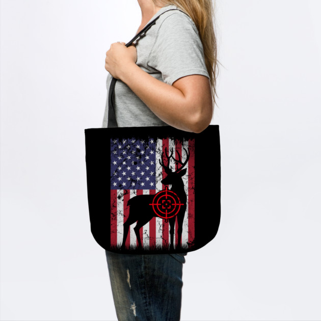 American Hunter, Deer Hunter, American Flag by Silly Me Studio