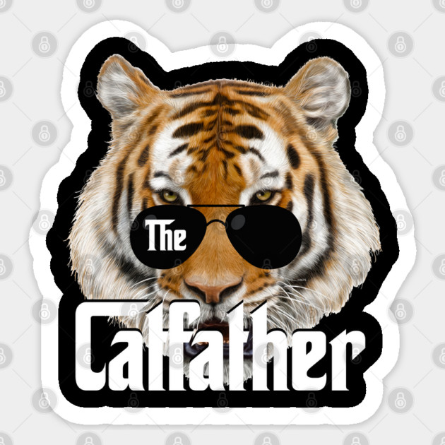 The Catfather2 Color Sticker by creative