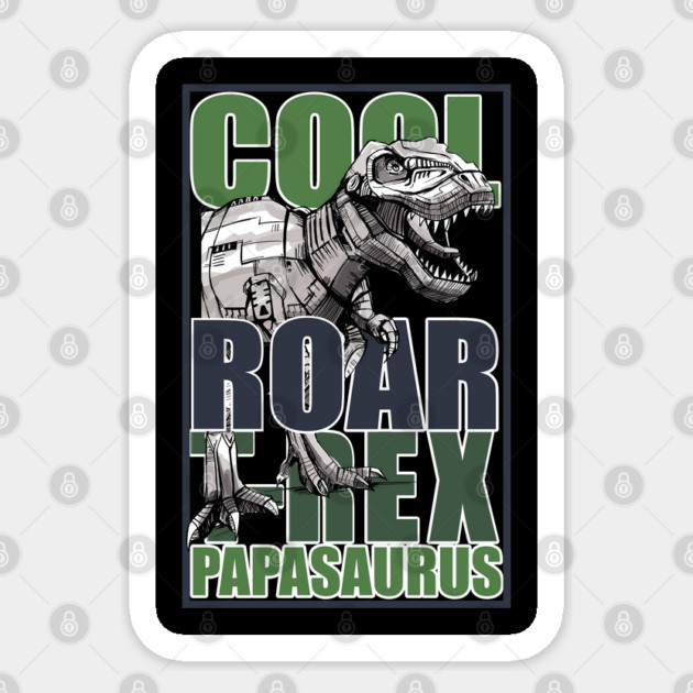 T Rex Papasaurus Sticker by creative
