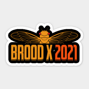 Cicada Brood X 2021 Reemergence Theme Minimalist product Sticker