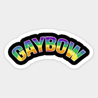 Gaybow Rainbow Word Art Gay Pride t-shirt Shirt Tee Gift Magnet