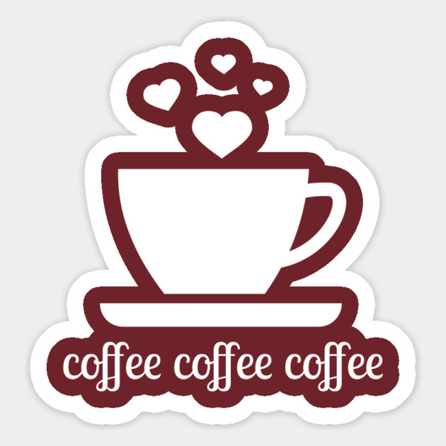 Coffee Coffee Coffee - love mug hearts Magnet by Stars Hollow Mercantile