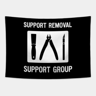 Funny 3D Printer Tools Support Removal Joke Tapestry