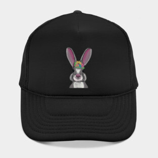 Easter bunny Watercolor Hat