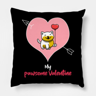 My Pawsome Doggie Valentine Pillow