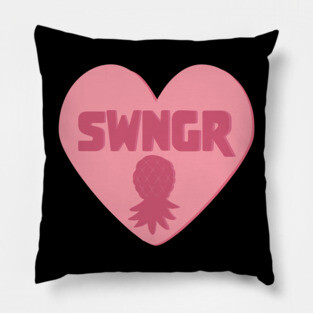 Swinger Candy Heart Upside Down Pineapple Pillow