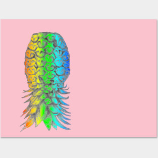 Upside Down Pineapple Swingers Design Posters and Art