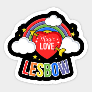 Lesbow Rainbow Heart Gay Pride Month t-shirt Shirt Tee Gift Magnet